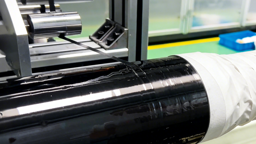 High-speed motor rotor carbon fiber winding process