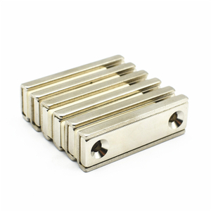 Customized NdFeb Rectangular Pot Channel N52 Neodymium Block Magnet with Countersunk Hole